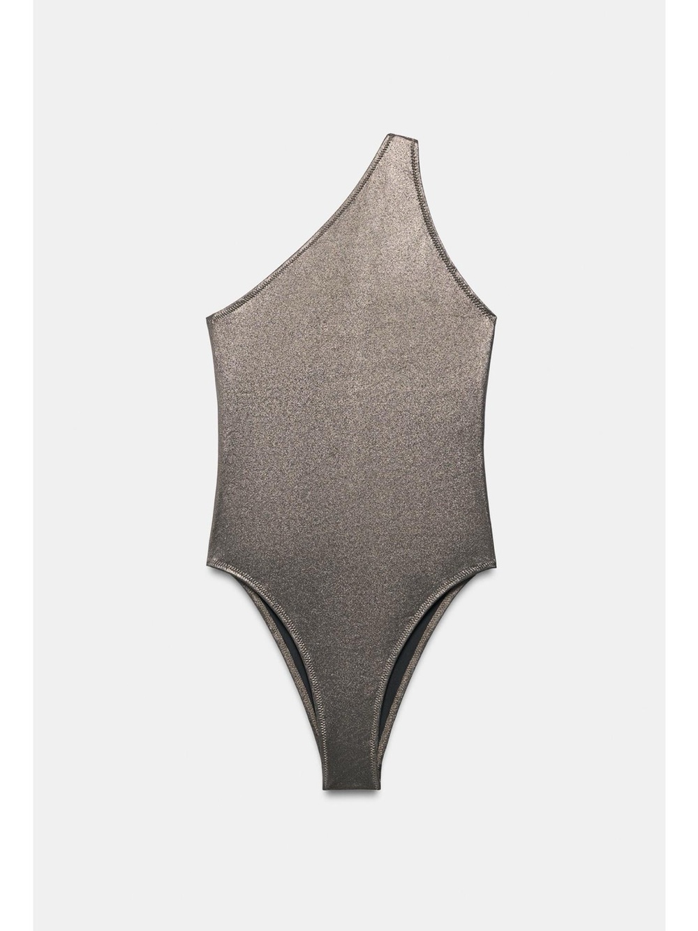 Asymmetric Metallic Swimsuit